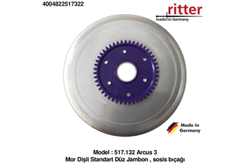 ritter Aksesuarlar Mor dişli standart düz bıçak , jambon sosis bıçağı